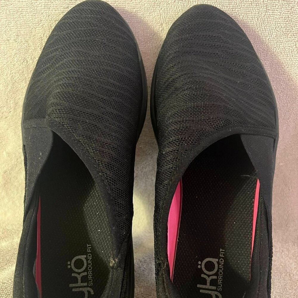 🐻Size 8.5 - Ryka - Black Canvas Slip-On Shoes